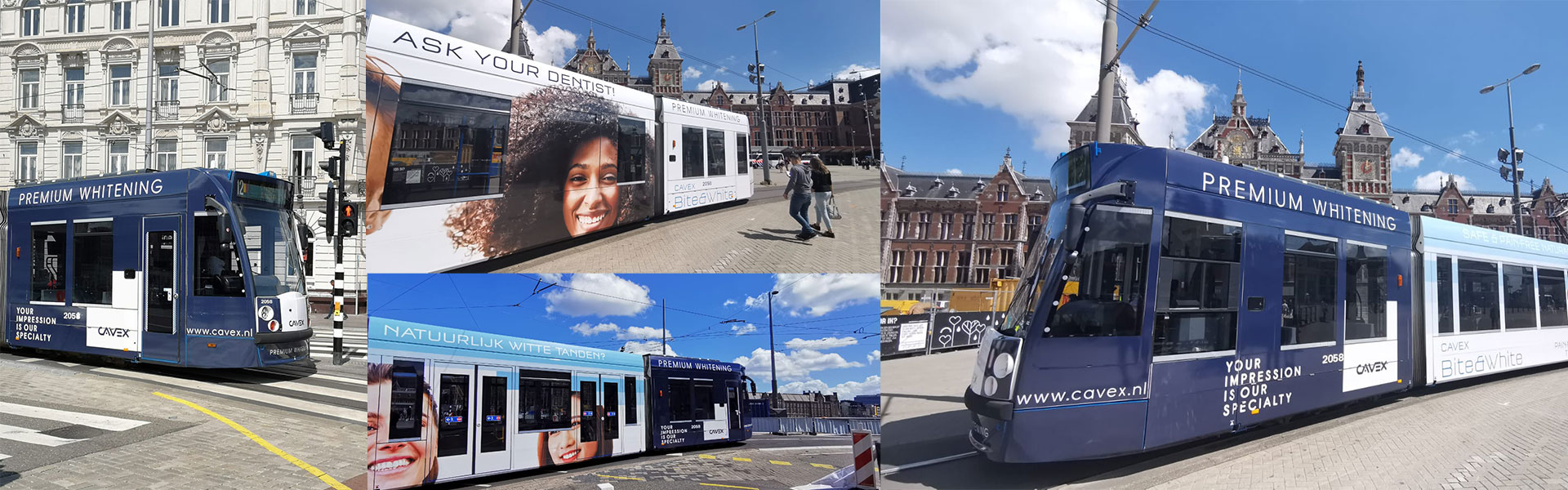 Cavex Bite&White Tram Bildcollage Cavex Bite&White Tram Bildcollage
