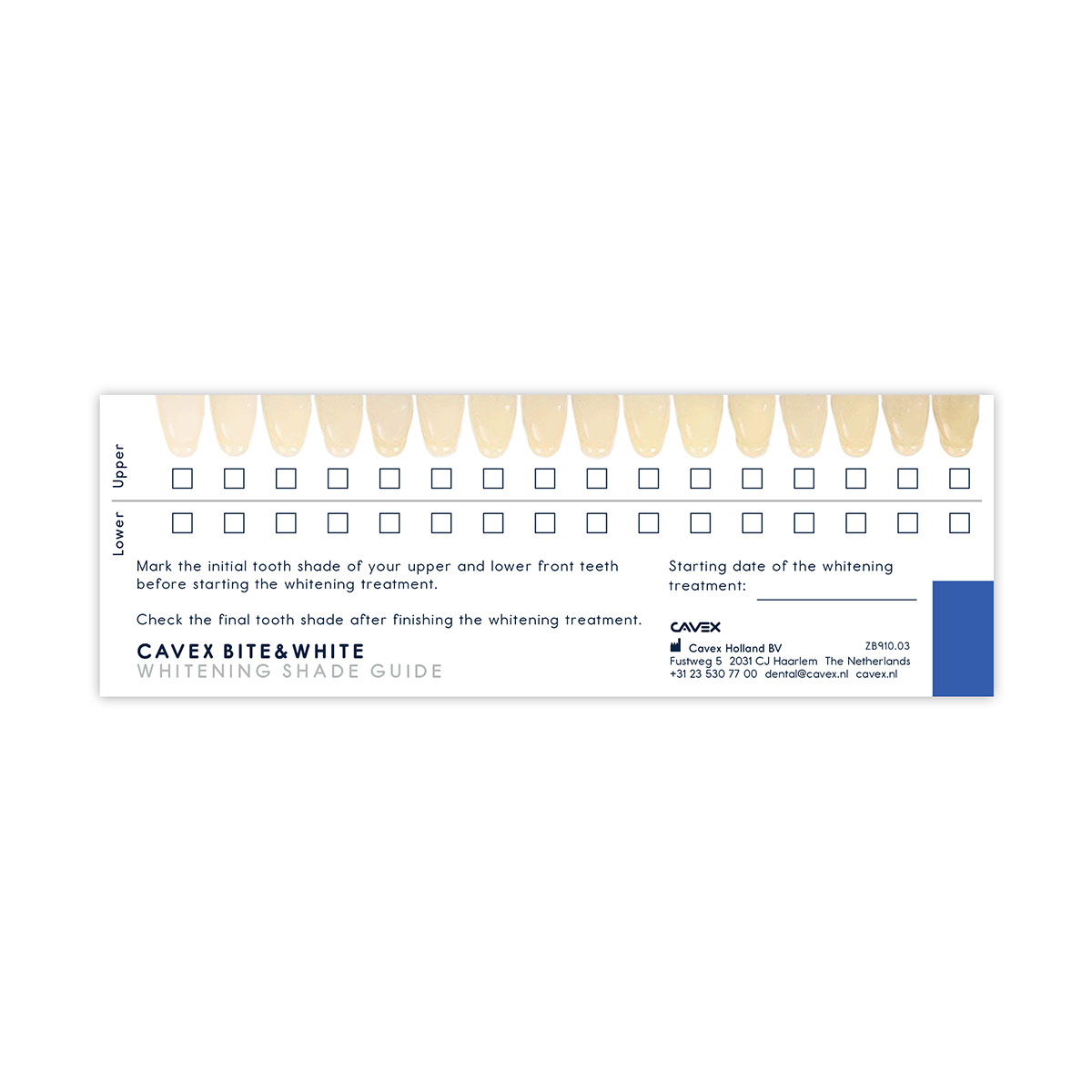 Cavex Bite&White Patienten Kit Farbscala